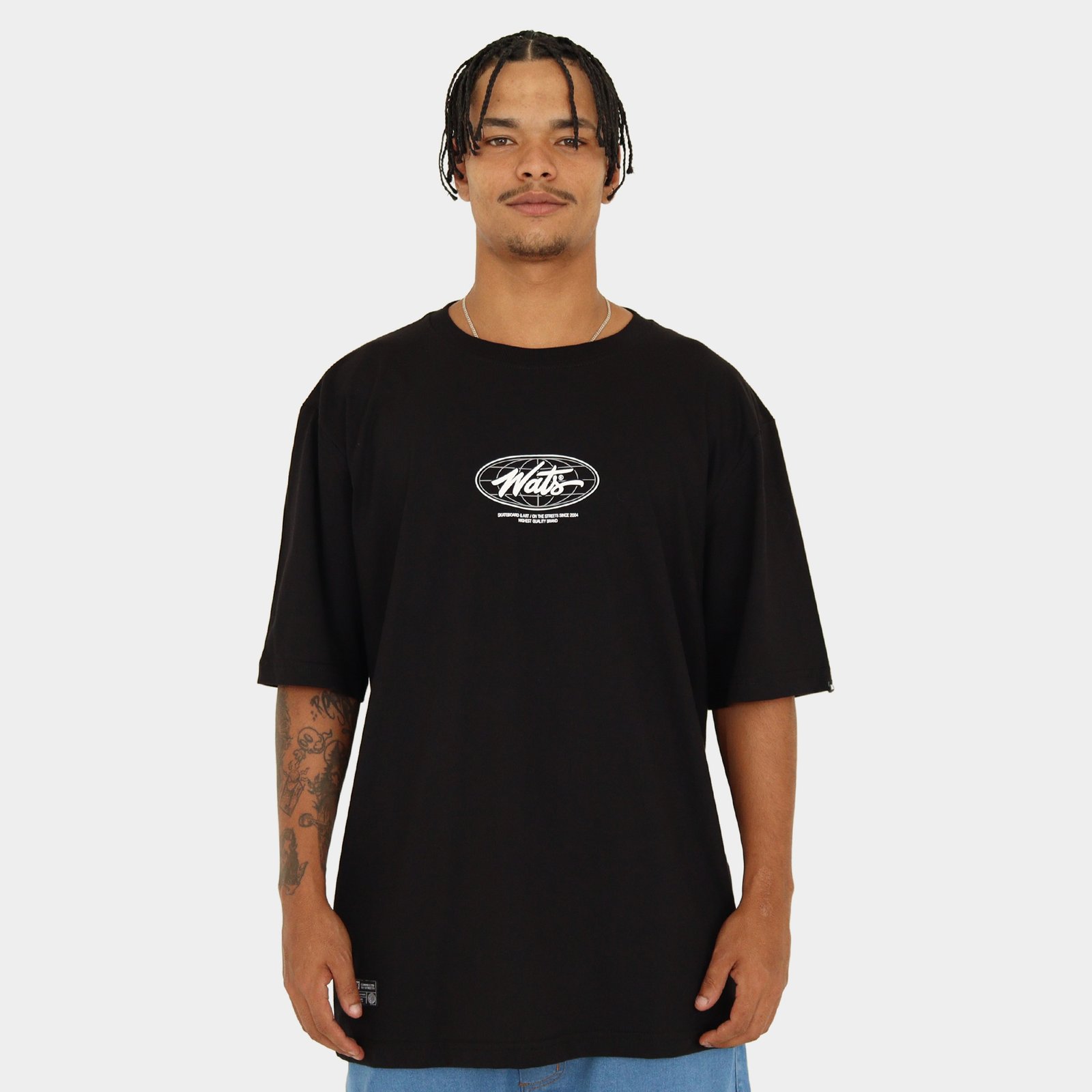 CAMISETA WATS - TAG WORLD BLACK