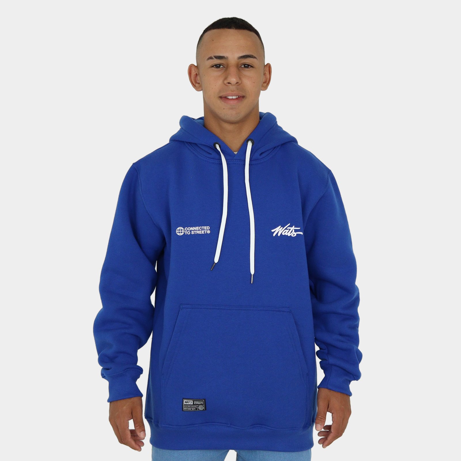 MOLETOM CANGURU WATS - TAG BOTOM AZUL