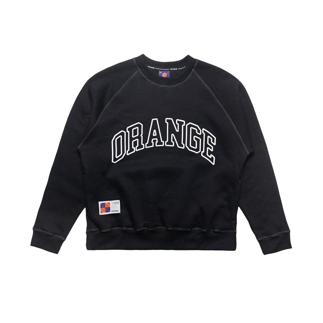 MOLETOM CARECA ORANGE POCKET COLLEGE PRETO