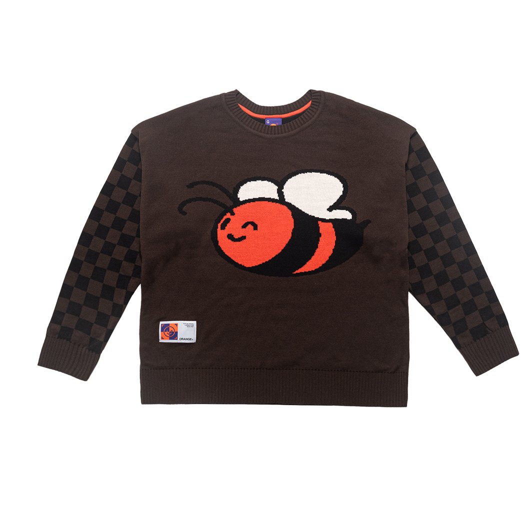 BLUSÃO TRICÔ ORANGE BEE MARROM