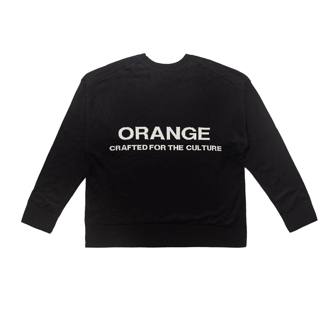 BLUSÃO TRICÔ ORANGE ORIGINAL LABEL PRETO