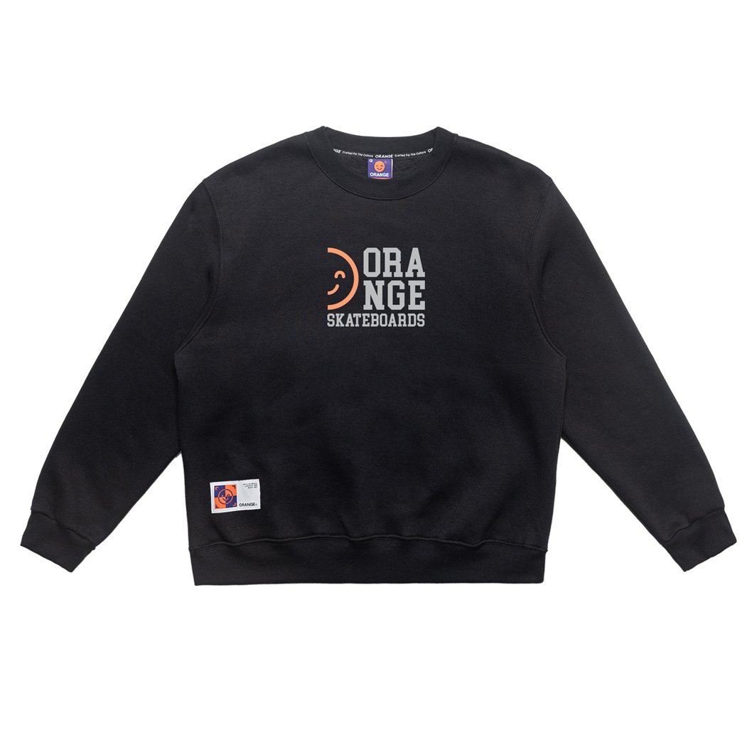MOLETOM CARECA CORE ORANGE SK8 PRETO