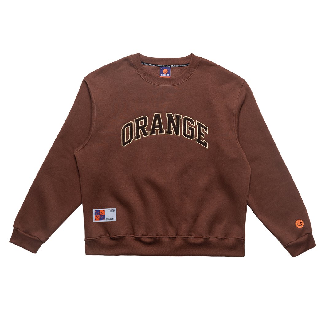BLUSÃO MOLETOM CRAFTED ORANGE COLLEGE MARROM